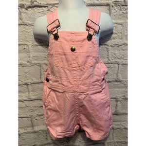 Vintage Happy Kids pink overall shorts size 24 months